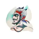 zoro roronoa usando las 3 espadas tattoo design idea