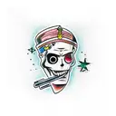 zoro roronoa usando las 3 espadas tattoo design idea