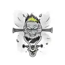 zoro roronoa usando las 3 espadas tattoo design idea
