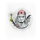 zoro roronoa usando las 3 espadas tattoo design idea