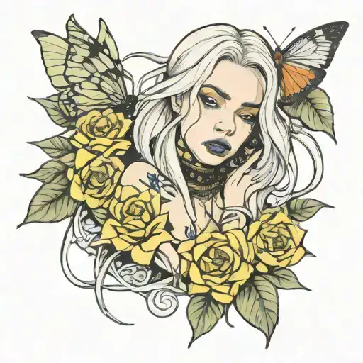 happier than ever billie eilish tattoo design idea