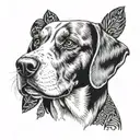 beagle dog tattoo design idea