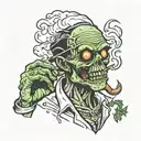 unturned zombie smoking weed  tattoo design idea