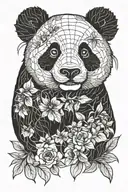 Panda bear tattoo design idea