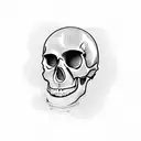 skull with helmet and two pistons like crossbones floating in water  tattoo design idea