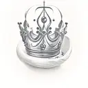 bird hatching from its shell with a crown on its head tattoo design idea