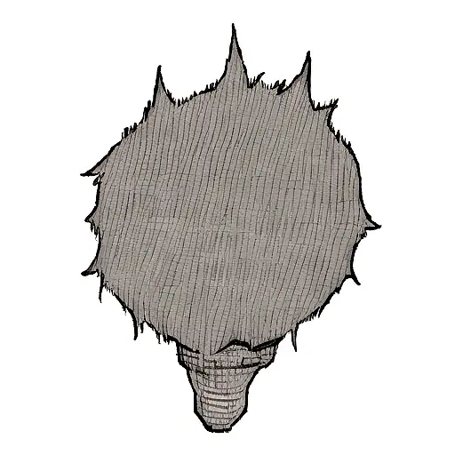 A dotwork illustration of Gojo Satoru using his Limitless Cursed Technique, showcasing his immense power tattoo design idea