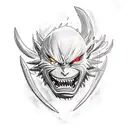 A realistic tattoo capturing the intensity of a battle between characters from Naruto Shippuden, Jujutsu Kaisen, and Demon Slayer tattoo design idea