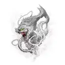 A realistic tattoo capturing the intensity of a battle between characters from Naruto Shippuden, Jujutsu Kaisen, and Demon Slayer tattoo design idea