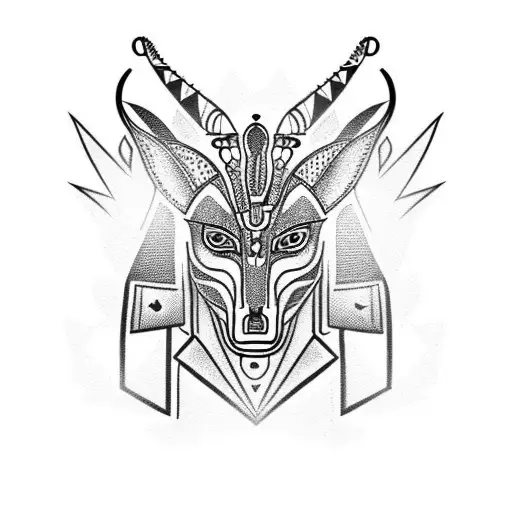 Anubis with scales  tattoo design idea