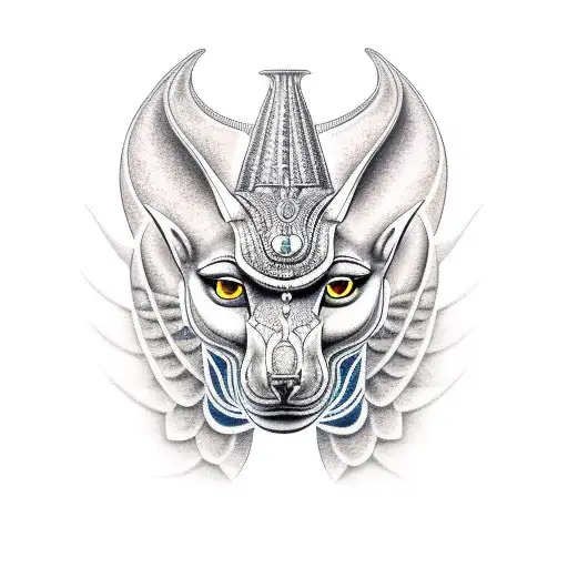 Anubis with scales  tattoo design idea