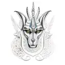 Anubis with scales  tattoo design idea