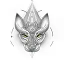 Anubis with scales  tattoo design idea