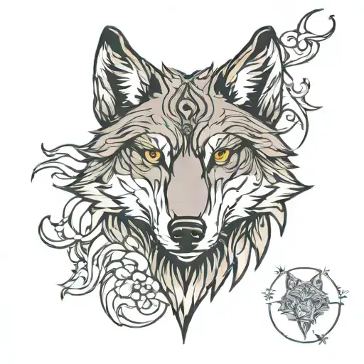 wolf tattoo design idea