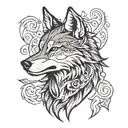 wolf tattoo design idea