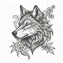 wolf tattoo design idea