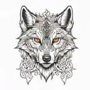 wolf tattoo design idea