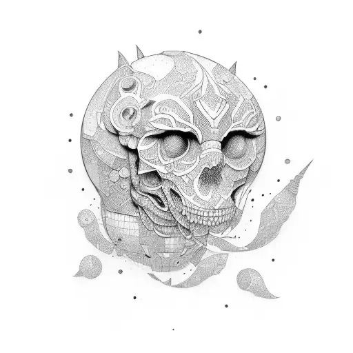 sculpture style tattoo design idea