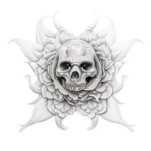 sculpture style tattoo design idea