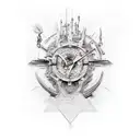 sculpture style tattoo design idea