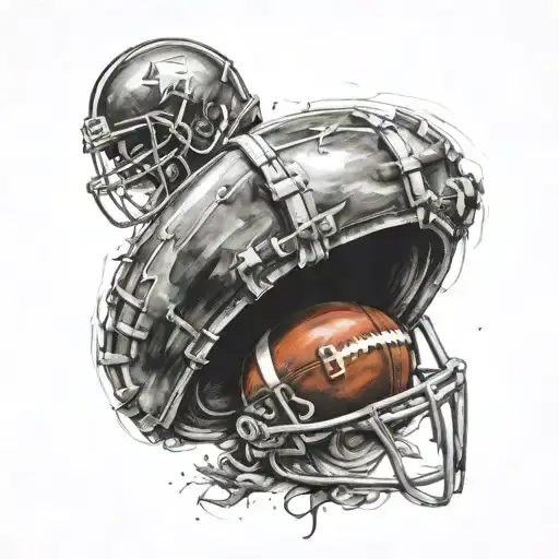 american football tattoo design idea