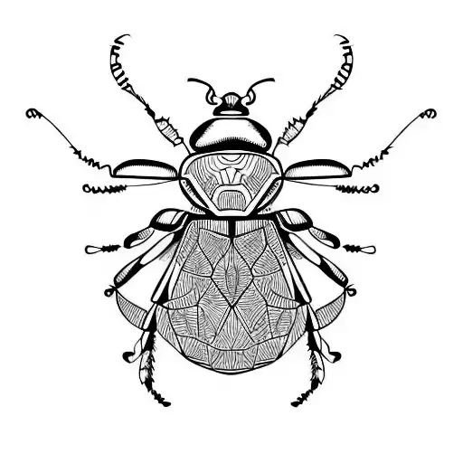 scarab beetle tattoo design idea