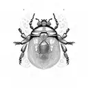 scarab beetle tattoo design idea