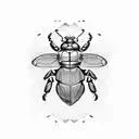scarab beetle tattoo design idea