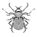 scarab beetle tattoo design idea
