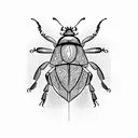 scarab beetle tattoo design idea