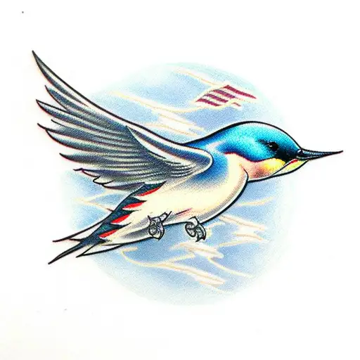 Swallow Bird tattoo design idea