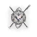 A billiard cue with intricate dotwork patterns tattoo design idea