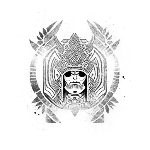 el salvadorian mayan warrior sleeve tattoo design idea
