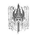 el salvadorian mayan warrior sleeve tattoo design idea