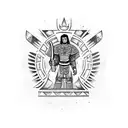 el salvadorian mayan warrior sleeve tattoo design idea