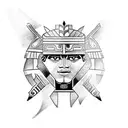 el salvadorian mayan warrior sleeve tattoo design idea