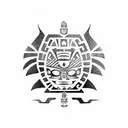 tribal el salvadorian mayan tattoo design idea