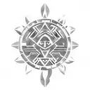 tribal el salvadorian mayan tattoo design idea