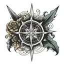North Star tattoo design idea