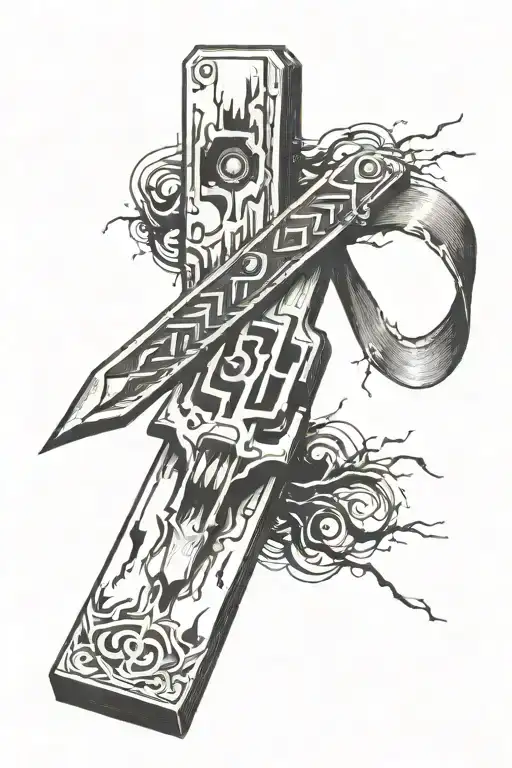 razor blade tattoo design idea