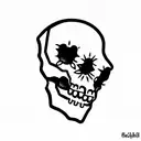 xoloitzcuintle skull tattoo design idea