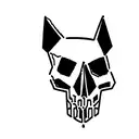 xoloitzcuintle skull tattoo design idea