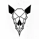 xoloitzcuintle skull tattoo design idea