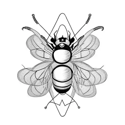 bumble bee tattoo design idea