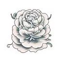 Snake with peony tattoo design idea