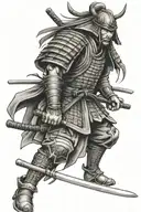 Japanese samurai warrior tattoo design idea