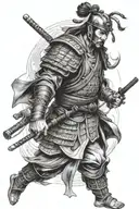 Japanese samurai warrior tattoo design idea