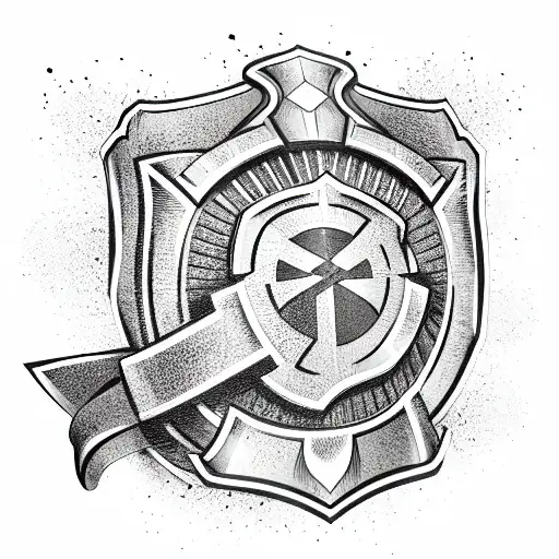 Shield tattoo design idea