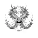 dragon demon yakuza tattoo design idea
