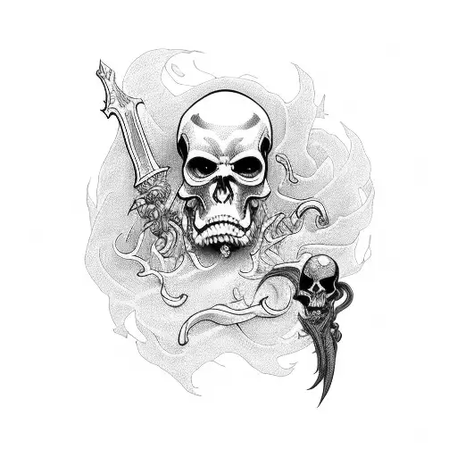 The Reaper of the abyss tattoo design idea